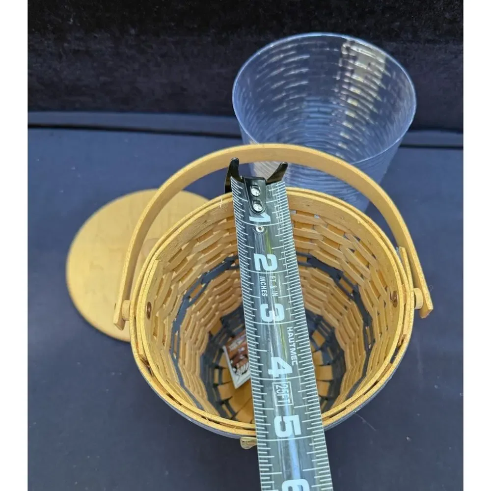 Longaberger J.W. Collection Miniature Banker's Waste Basket 2001 Edition